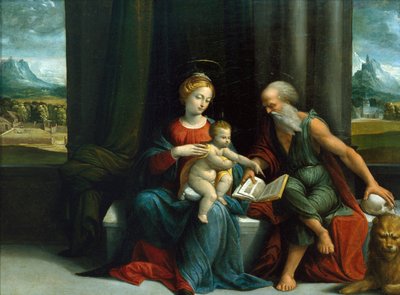 Madonna and Child and St Jerome by Benvenuto Tisi da Garofalo